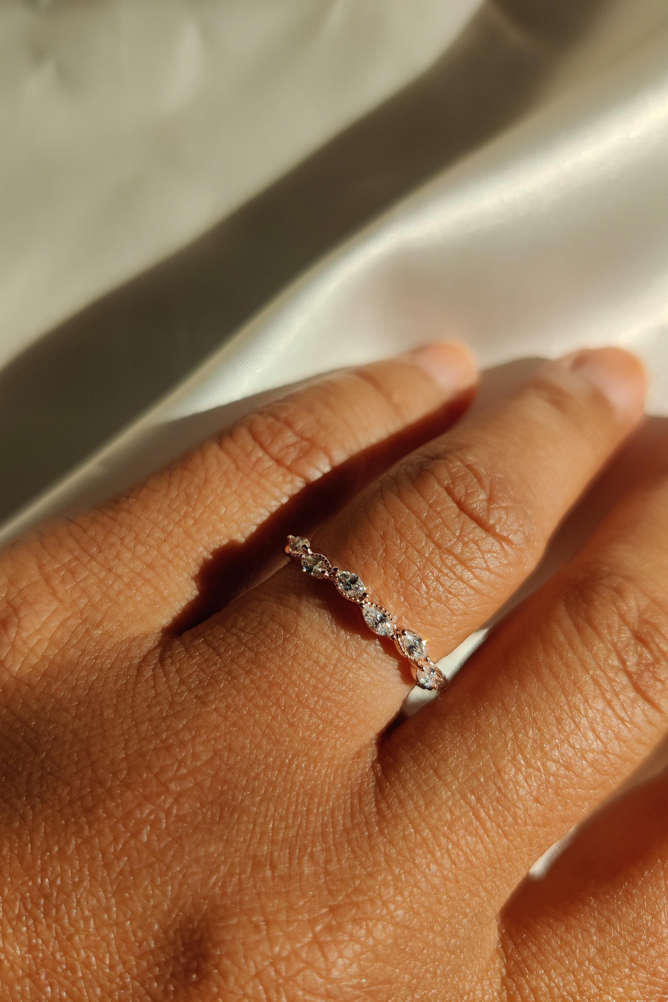 Dancing Marquise Eternity Ring-The Diamond Setter