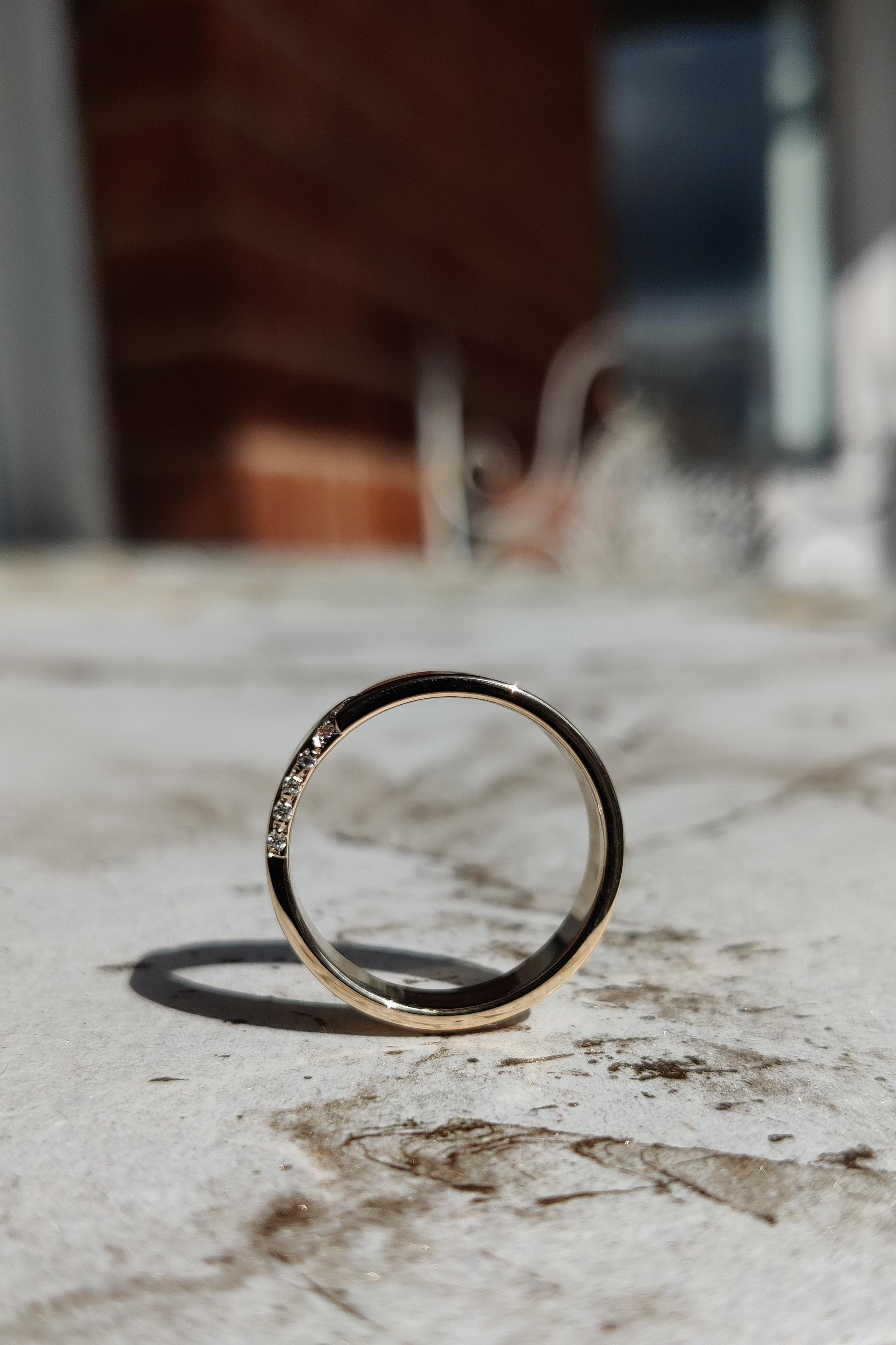 Wedding Ring with Slithering Diamonds-The Diamond Setter