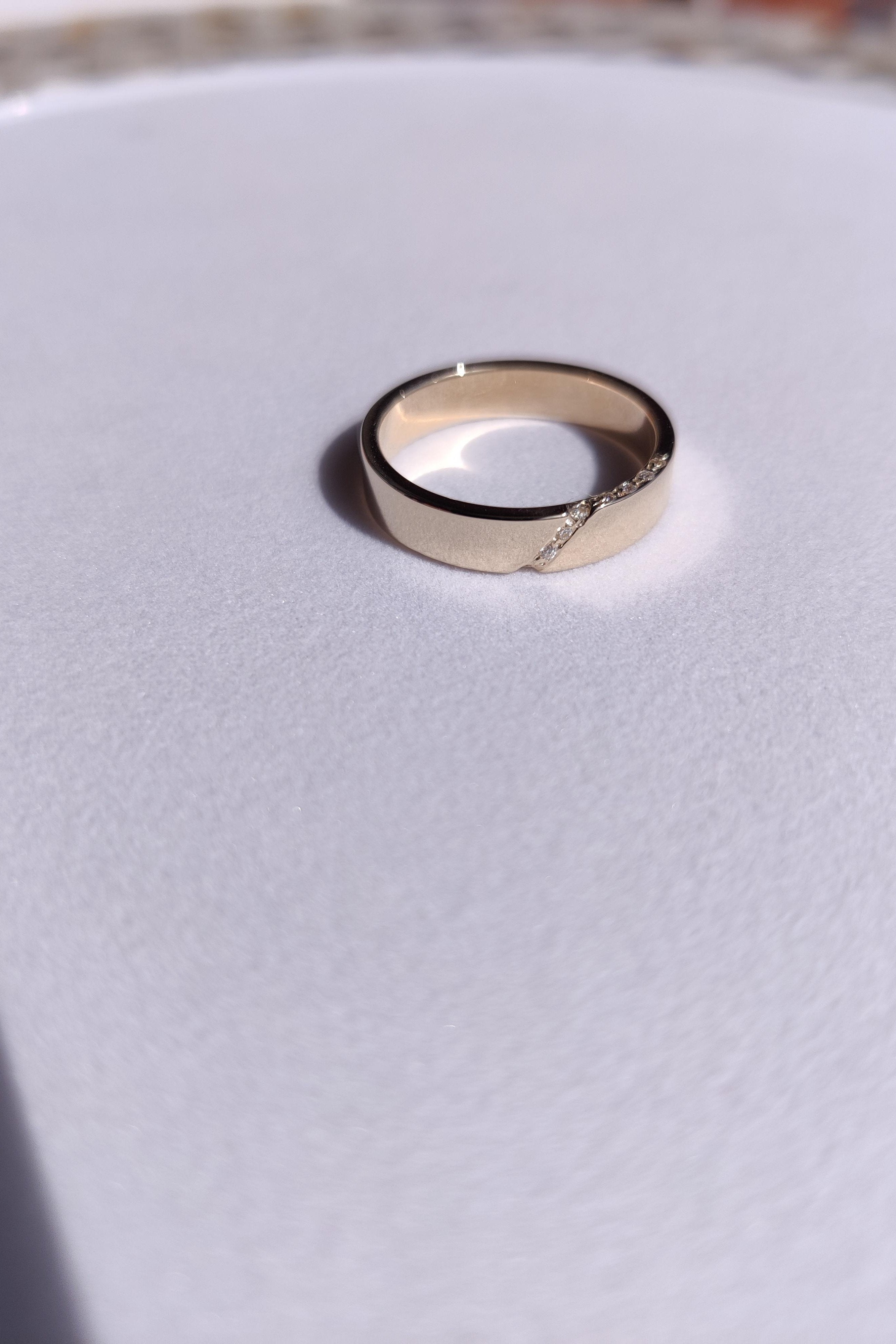 Wedding Ring with Slithering Diamonds-The Diamond Setter