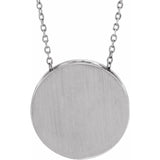 Engravable Scroll Disc Necklace-The Diamond Setter
