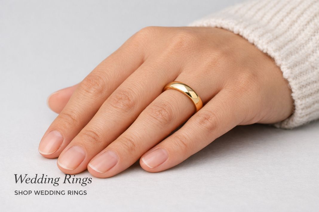 Pairing a wedding band with a pear or marquise engagement ring