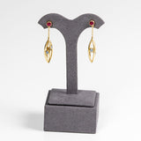 Talisman earrings with ruby and crystallised osmium-The Diamond Setter