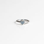 Perfect heart ring with crystallised osmium-The Diamond Setter