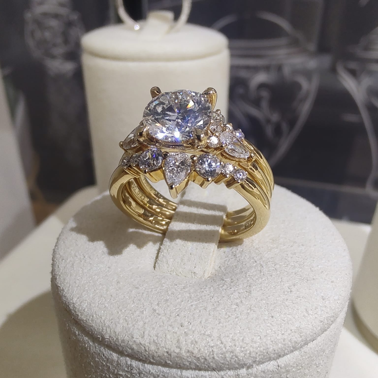 18ct Yellow Gold Stacking Ring Set-The Diamond Setter