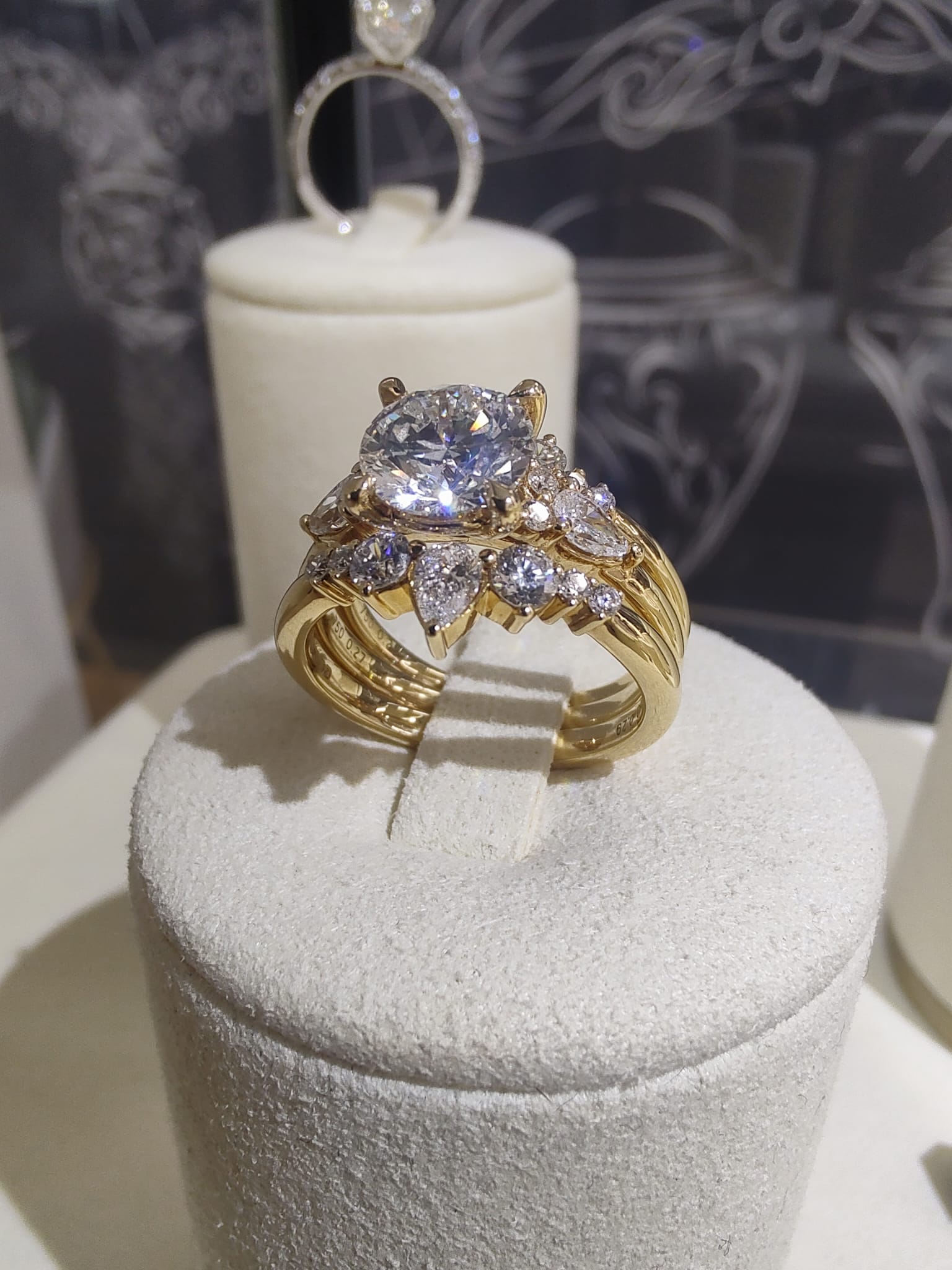 18ct Yellow Gold Stacking Ring Set-The Diamond Setter