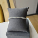 18ct White Gold 8.35ct Natural Diamond Tennis Bracelet-The Diamond Setter