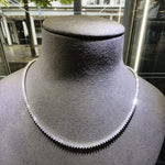 18ct White Gold 6.23ct Natural Diamond Tennis Necklace-The Diamond Setter