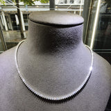 18ct White Gold 6.23ct Natural Diamond Tennis Necklace-The Diamond Setter