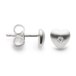 Stud Earrings Cute Little Heart-The Diamond Setter