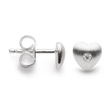 Stud Earrings Cute Little Heart-The Diamond Setter