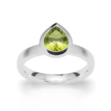 Ring Pear Cut Peridot-The Diamond Setter