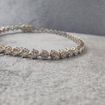 18ct White Gold 4.21ct Natural Diamond Tennis Bracelet-The Diamond Setter