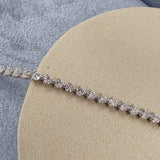 18ct White Gold 4.21ct Natural Diamond Tennis Bracelet-The Diamond Setter