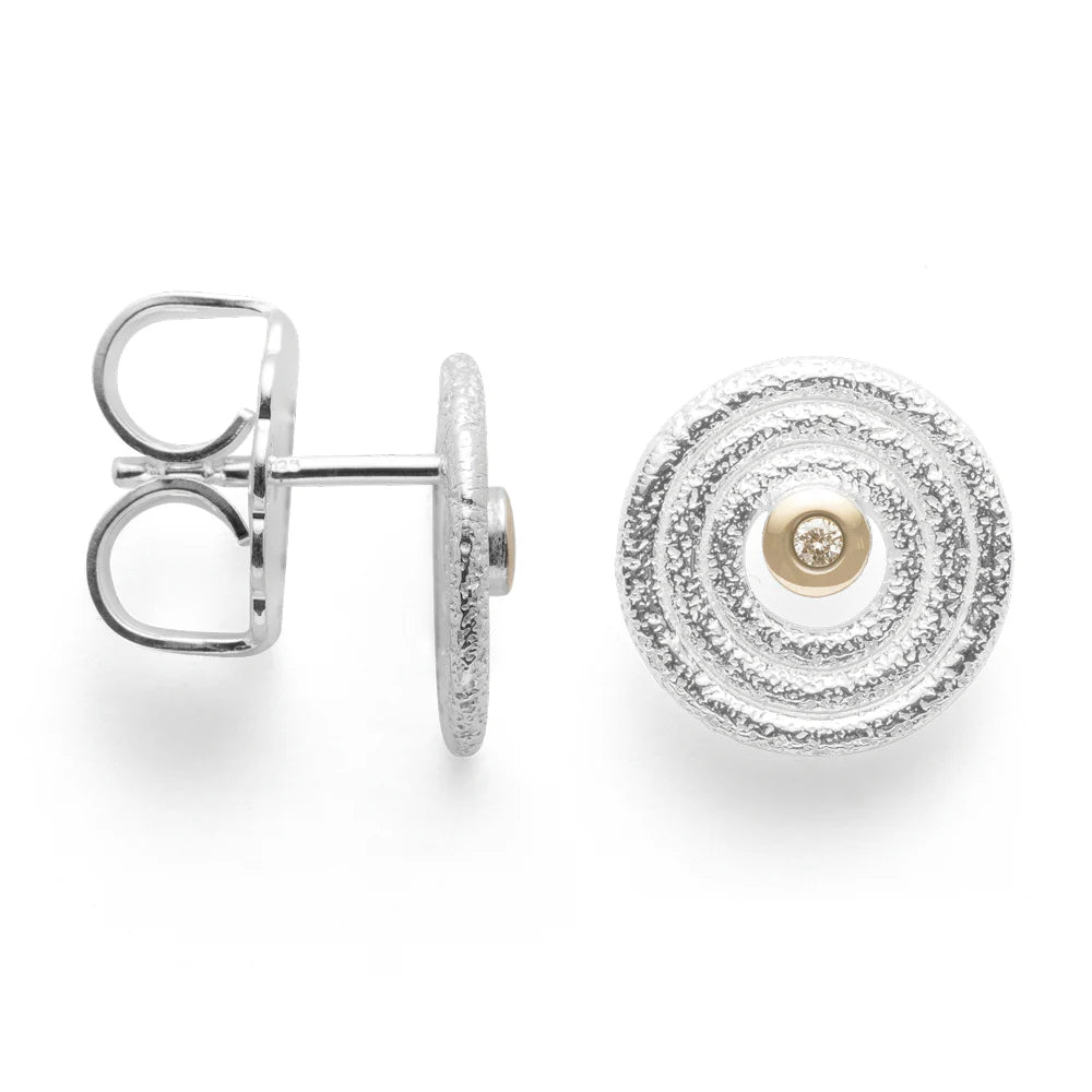 Stud Earrings Round Romantic-The Diamond Setter