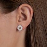 Stud Earrings Round Romantic-The Diamond Setter