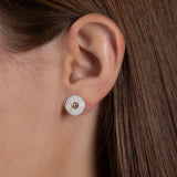 Stud Earrings Round Romantic-The Diamond Setter