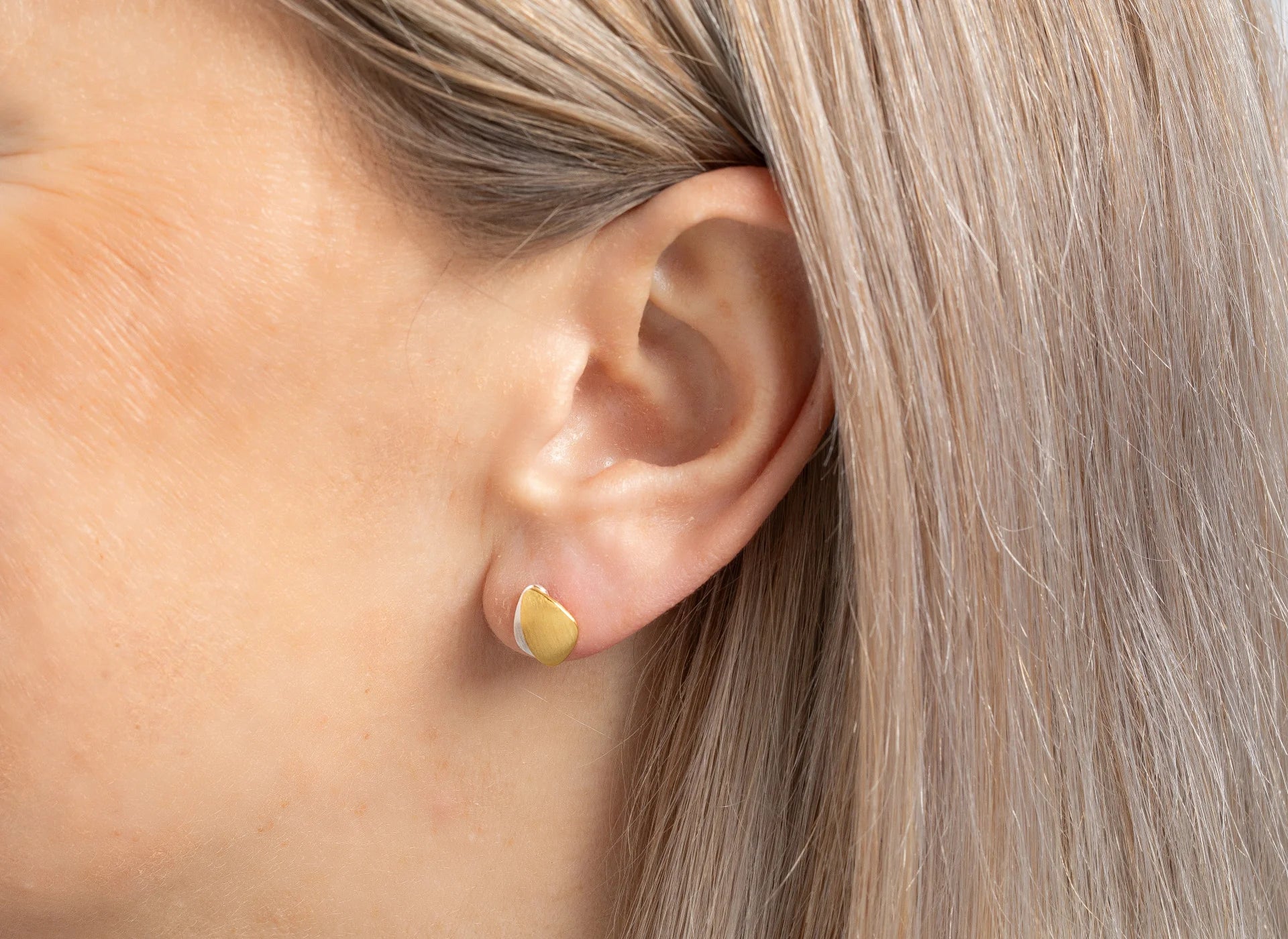 Golden Leaves Collection Stud Earrings-The Diamond Setter