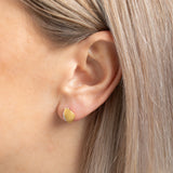 Golden Leaves Collection Stud Earrings-The Diamond Setter