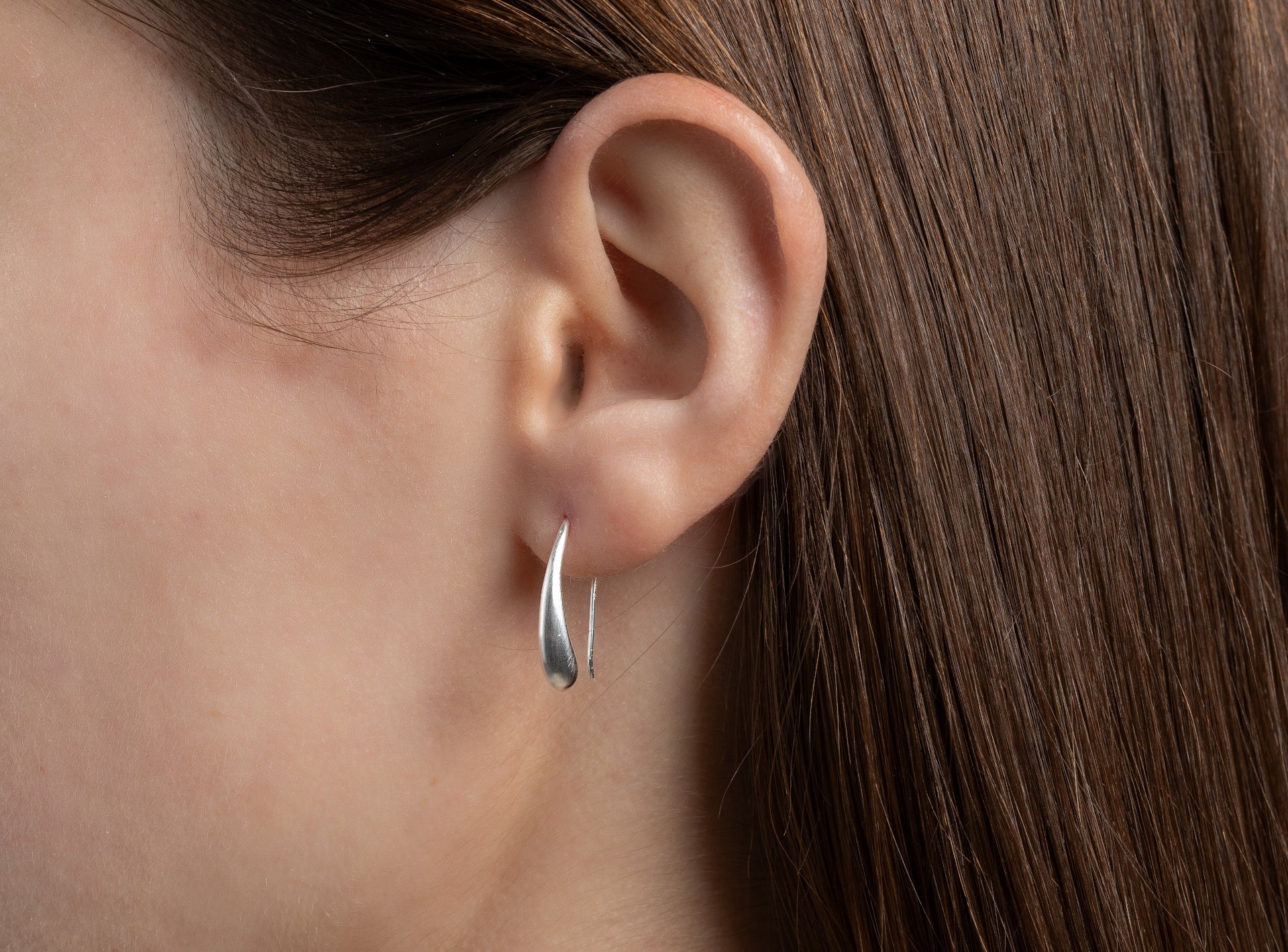 Earrings Silver Drop-The Diamond Setter