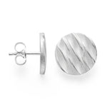 Silver Wave Stud Earring-The Diamond Setter