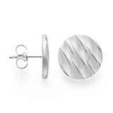 Silver Wave Stud Earring-The Diamond Setter