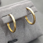 9ct Yellow Gold Hidden Hinge Hoop Earrings-The Diamond Setter