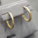 9ct Yellow Gold Hidden Hinge Hoop Earrings-The Diamond Setter