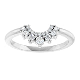 Agena - Round Tapered Diamond Contoured Band-The Diamond Setter