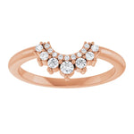 Agena - Round Tapered Diamond Contoured Band-The Diamond Setter
