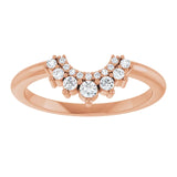 Agena - Round Tapered Diamond Contoured Band-The Diamond Setter
