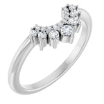 Agena - Round Tapered Diamond Contoured Band-The Diamond Setter