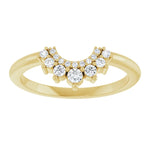 Agena - Round Tapered Diamond Contoured Band-The Diamond Setter