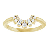 Agena - Round Tapered Diamond Contoured Band-The Diamond Setter