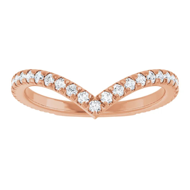 Alcor - Diamond Set Chevron Ring-The Diamond Setter
