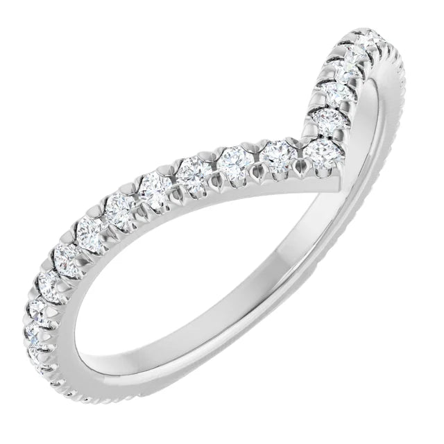 Alcor - Diamond Set Chevron Ring-The Diamond Setter