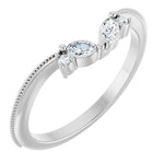 Alhena - Art Deco inspired Contoured Band-The Diamond Setter