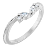 Alhena - Art Deco inspired Contoured Band-The Diamond Setter