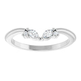 Alhena - Art Deco inspired Contoured Band-The Diamond Setter