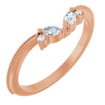 Alhena - Art Deco inspired Contoured Band-The Diamond Setter