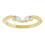 Alhena - Art Deco inspired Contoured Band-The Diamond Setter
