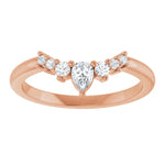 Alniyat - contoured band with pear and round diamonds-The Diamond Setter