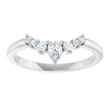 Alniyat - contoured band with pear and round diamonds-The Diamond Setter