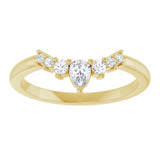Alniyat - contoured band with pear and round diamonds-The Diamond Setter