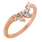 Altair - Floral Contour Band-The Diamond Setter