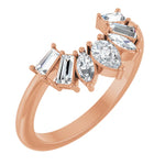 Alterf - Contoured Band with Marquise, Pear and Baguette-The Diamond Setter