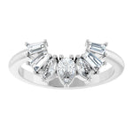 Alterf - Contoured Band with Marquise, Pear and Baguette-The Diamond Setter