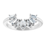 Alterf - Contoured Band with Marquise, Pear and Baguette-The Diamond Setter