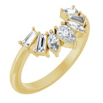 Alterf - Contoured Band with Marquise, Pear and Baguette-The Diamond Setter