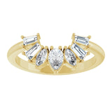 Alterf - Contoured Band with Marquise, Pear and Baguette-The Diamond Setter