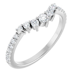 Angetenar Diamond Contoured Wedding Band in 18ct Gold or Platinum-The Diamond Setter